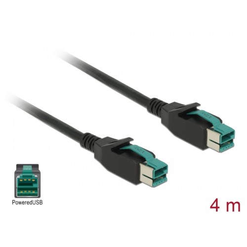 Delock PoweredUSB cable male 12 V  PoweredUSB male 12 V 4 m for POS printers and terminals