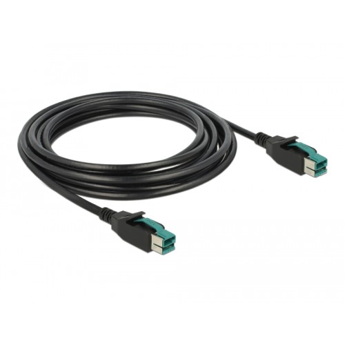 Delock PoweredUSB cable male 12 V  PoweredUSB male 12 V 4 m for POS printers and terminals