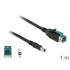 Delock PoweredUSB cable male 12 V  DC 5.5 x 2.1 mm male 1 m for POS printers and terminals