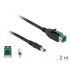 Delock PoweredUSB cable male 12 V > DC 5.5 x 2.1 mm male 2 m for POS printers and terminals