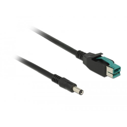 Delock PoweredUSB cable male 12 V  DC 5.5 x 2.1 mm male 2 m for POS printers and terminals