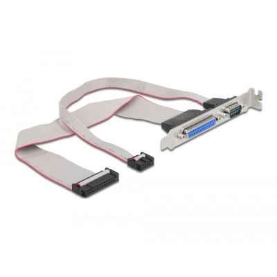 Delock Slot Bracket  1 x Parallel, 1 x Serial layout: twisted