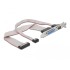 Delock Slot Bracket  1 x Parallel, 1 x Serial layout: twisted