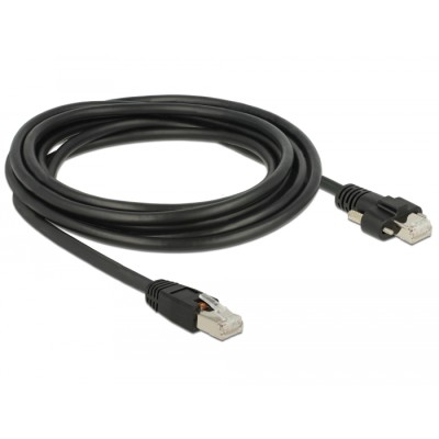 Delock GigE Camera Cable RJ45 plug to RJ45 plug with screws Cat.6 S/FTP 3 m 2
