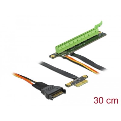 Delock Riser Card PCI Express x1 to x16 with flexible cable 30 cm