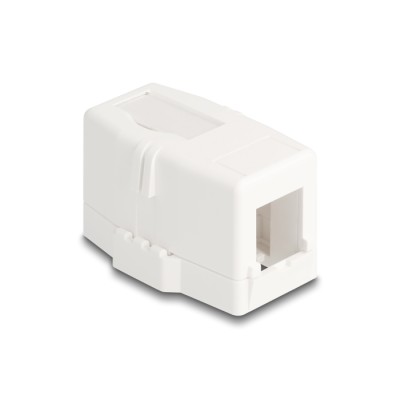 Delock Keystone Surface Mounted Box 1 Port with magnetic bottom, white 2
