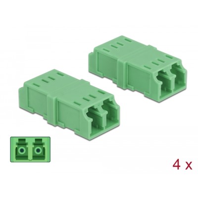 Delock Optical Fiber Coupler LC Duplex female to LC Duplex female 4 pieces