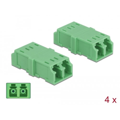 Delock Optical Fiber Coupler LC Duplex female to LC Duplex female 4 pieces