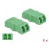 Delock Optical Fiber Coupler LC Duplex female to LC Duplex female 4 pieces