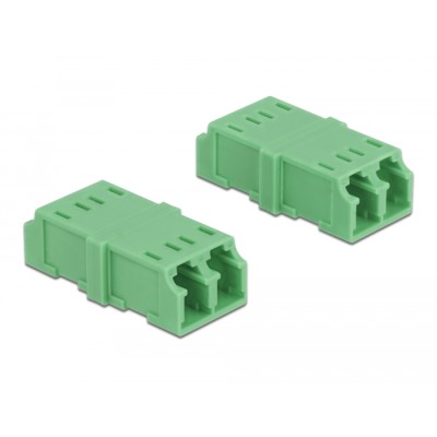 Delock Optical Fiber Coupler LC Duplex female to LC Duplex female 4 pieces 2