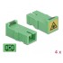 Delock Optical Fiber Coupler with laser protection flip SC Simplex female to SC Simplex female 4 pieces
