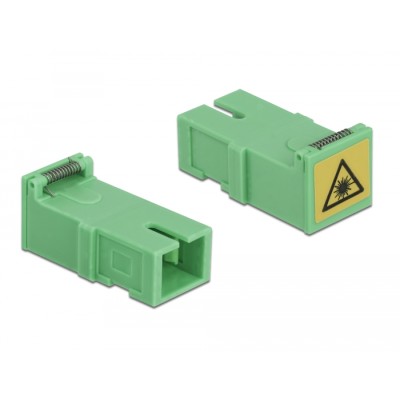 Delock Optical Fiber Coupler with laser protection flip SC Simplex female to SC Simplex female 4 pieces 2