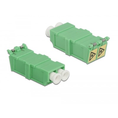 Delock Optical Fiber Coupler with laser protection flip LC Duplex female to LC Duplex female 4 pieces 2