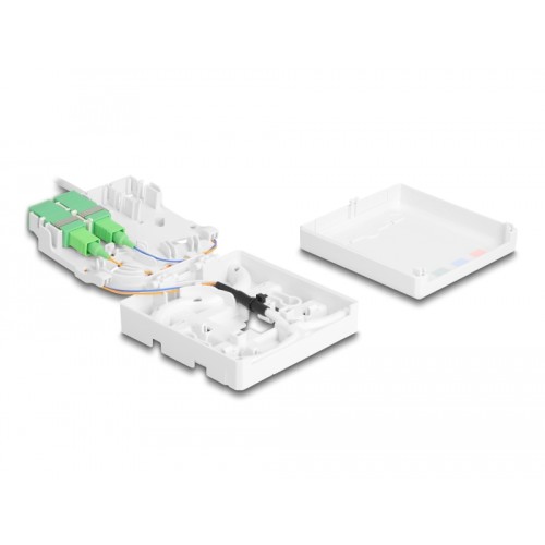 Delock Optical Fiber Connection Box 2 x SC/APC Simplex with drop cable set 40 m