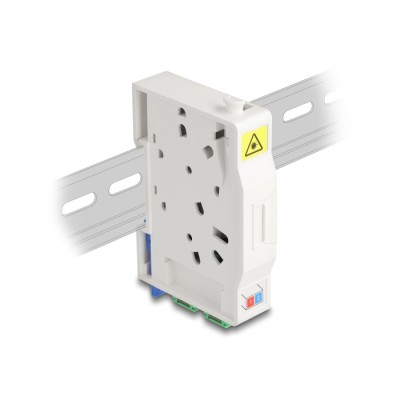 Delock Optical Fiber Connection Box for DIN rail with splice holder and 2 x SC Simplex coupler
