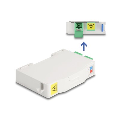 Delock Optical Fiber Connection Box for DIN rail with splice holder and 2 x SC Simplex coupler 2