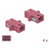 Delock Optical Fiber Coupler SC Simplex female to SC Simplex female Multi-mode 4 pieces violet