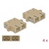 Delock Optical Fiber Coupler SC Duplex female to SC Duplex female Multi-mode 4 pieces beige