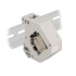 Delock DIN rail Adapter with Keystone Module RJ45 jack Cat.6A LSA