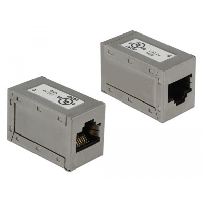 Delock Adapter RJ45 jack  RJ45 jack Cat.5e STP