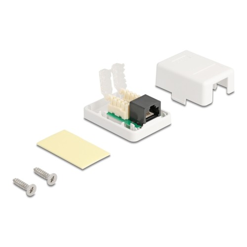 Delock Modular Wall Outlet 1 Port Cat.6 compact UTP