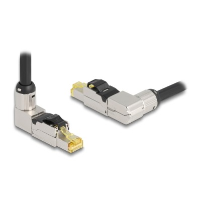 Delock RJ45 Plug field assembly Cat.6A metal angled