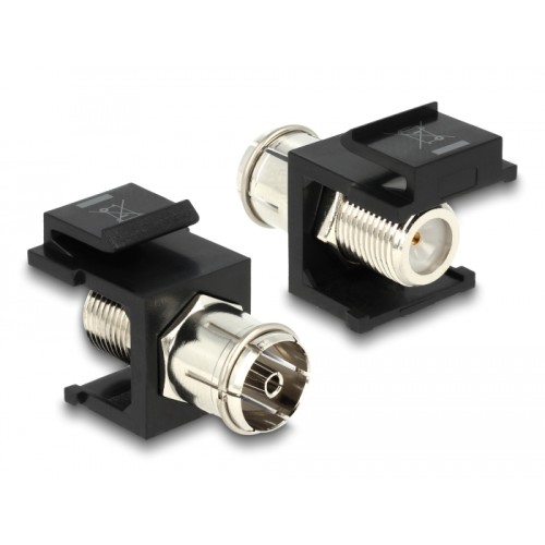 Delock Keystone Module IEC female  F female black