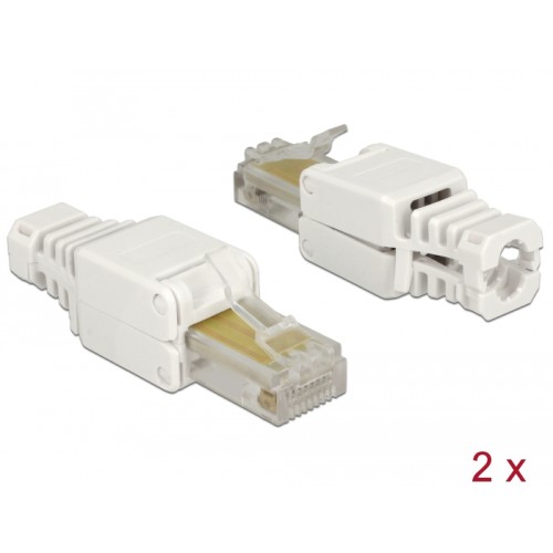 Delock RJ45 plug Cat.5e UTP toolfree 2 pieces  
