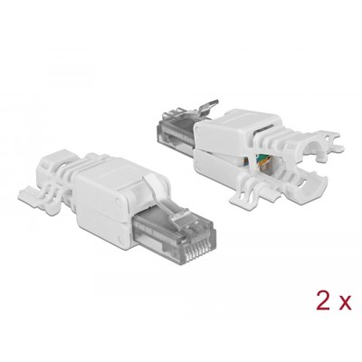 Delock RJ45 plug Cat.6A UTP toolfree 2 pieces