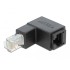 Delock Adapter RJ45 plug downwards angled to RJ45 jack Cat.6 UTP
