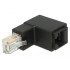Delock Adapter RJ45 plug upwards angled to RJ45 jack Cat.6 UTP