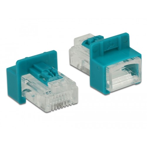 Delock RJ45 Secure Clip with plug set 6 pieces