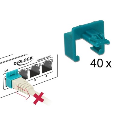 Delock RJ45 Secure Clip 40 pieces set