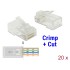 Delock RJ45 Crimp+Cut Plug Cat.6 UTP 20 pieces