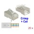 Delock RJ45 Crimp+Cut Plug Cat.6 STP 20 pieces