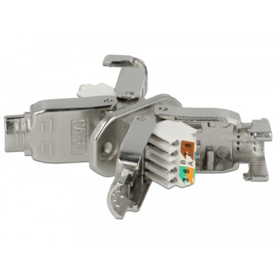 Delock Coupler for network cable Cat.6A STP toolfree for installation 2