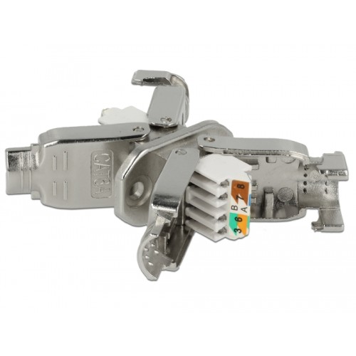 Delock Coupler for network cable Cat.6A STP toolfree for installation