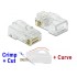 Delock RJ45 Crimp+Cut+Curve plug Cat.6 UTP 20 pieces