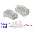 Delock RJ45 Crimp+Cut+Curve plug Cat.6 STP 20 pieces