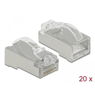 Delock RJ45 Crimp+Cut+Curve plug Cat.6 STP 20 pieces 2