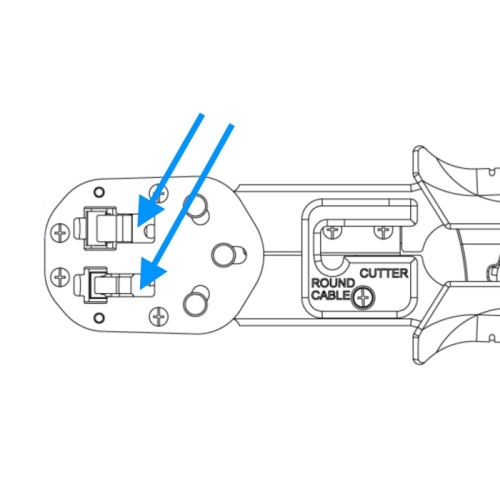 RJ45 Crimp+Cut Blade Set 5 pieces for Delock 86450