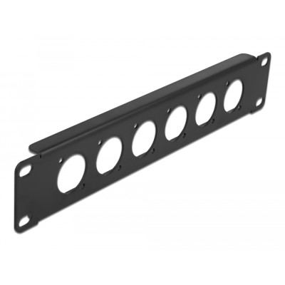Delock 10″ D-Type Patch Panel 6 Port black