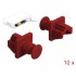 Delock Dust Cover for RJ45 jack 10 pieces red
