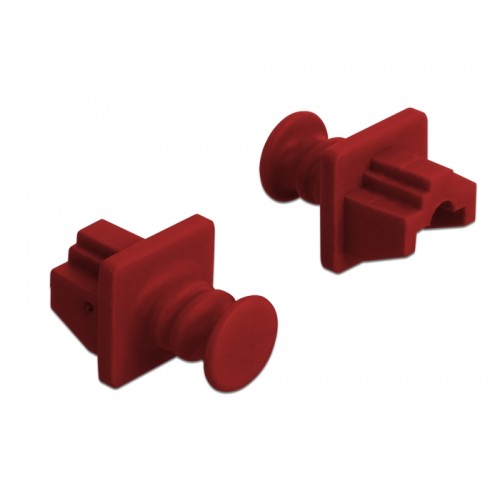 Delock Dust Cover for RJ45 jack 10 pieces red