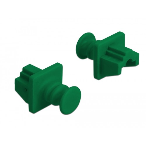 Delock Dust Cover for RJ45 jack 10 pieces green