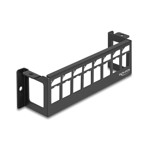 Delock Keystone Mounting Panel 8 Port surface mount horizontal