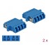 Delock Optical Fiber Coupler LC Quad female to LC Quad female Single-mode 2 pieces blue