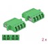 Delock Optical Fiber Coupler LC Quad female to LC Quad female Single-mode 2 pieces green