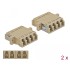 Delock Optical Fiber Coupler LC Quad female to LC Quad female Multi-mode 2 pieces beige