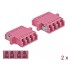 Delock Optical Fiber Coupler LC Quad female to LC Quad female Multi-mode 2 pieces violet
